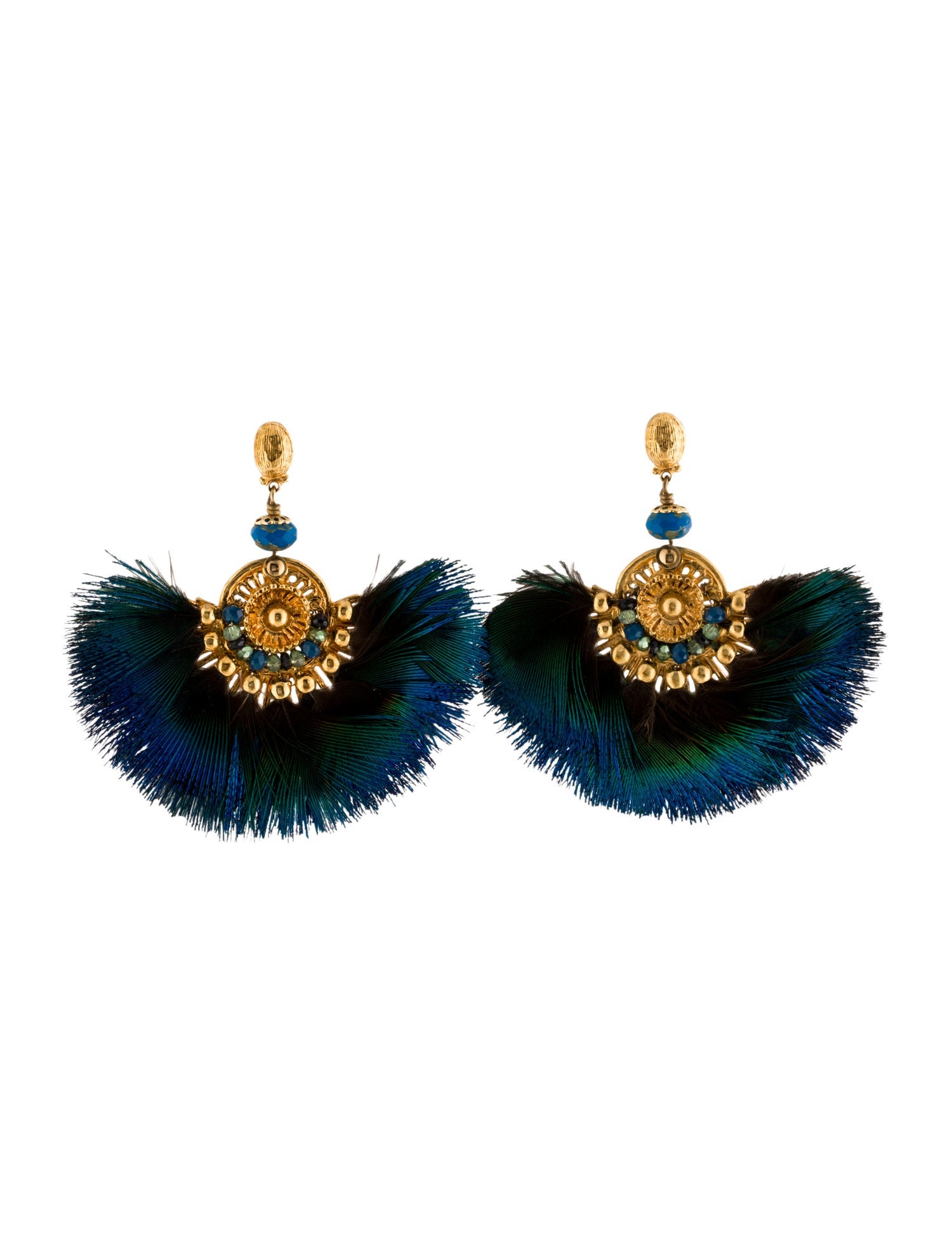 Gas Bijoux Feather Plume Drop Earrings