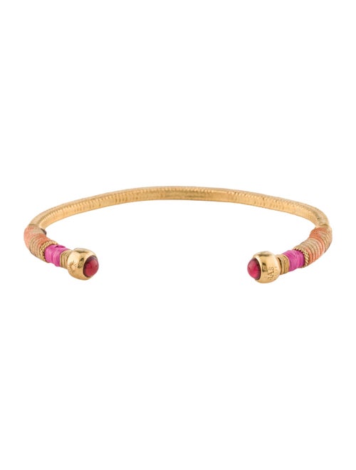 Gas Bijoux Sari Glass & Cord Cuff Bracelet