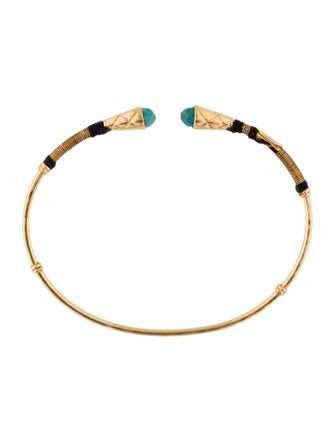 Gas Bijoux Stone & Thread Wrapped Cuff