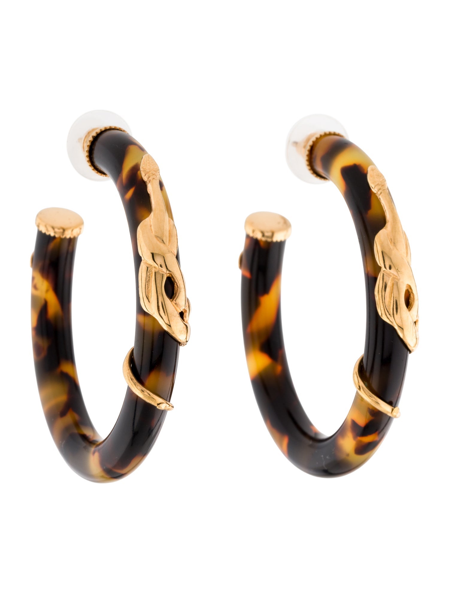 Gas Bijoux Acetate Cobra Hoop Earrings