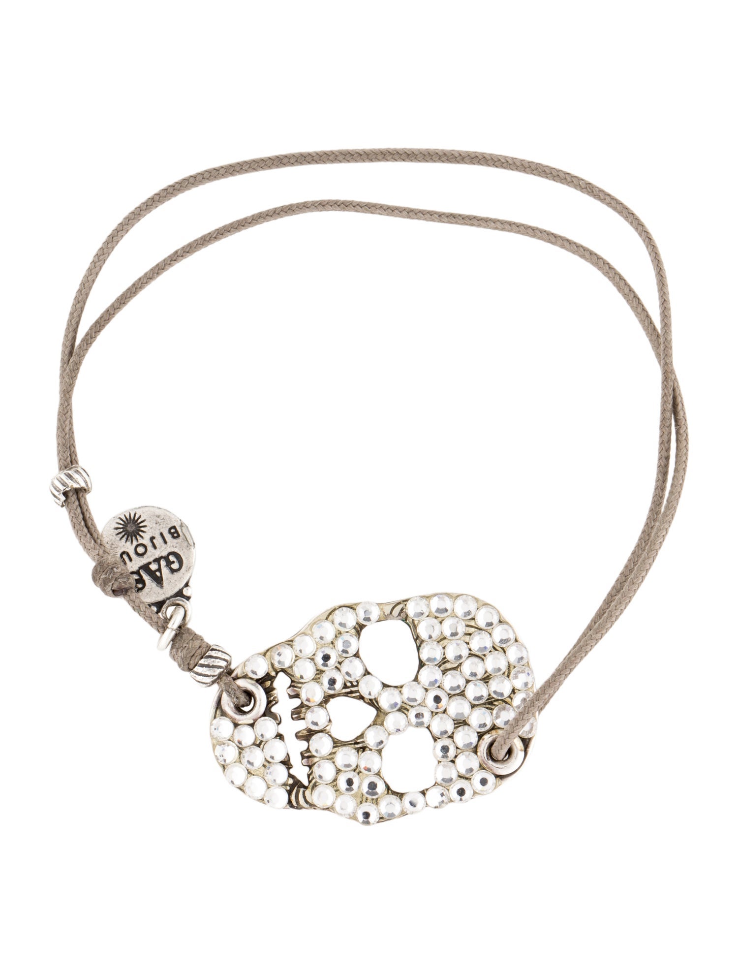 Gas Bijoux Crystal Skull Wrap Bracelet