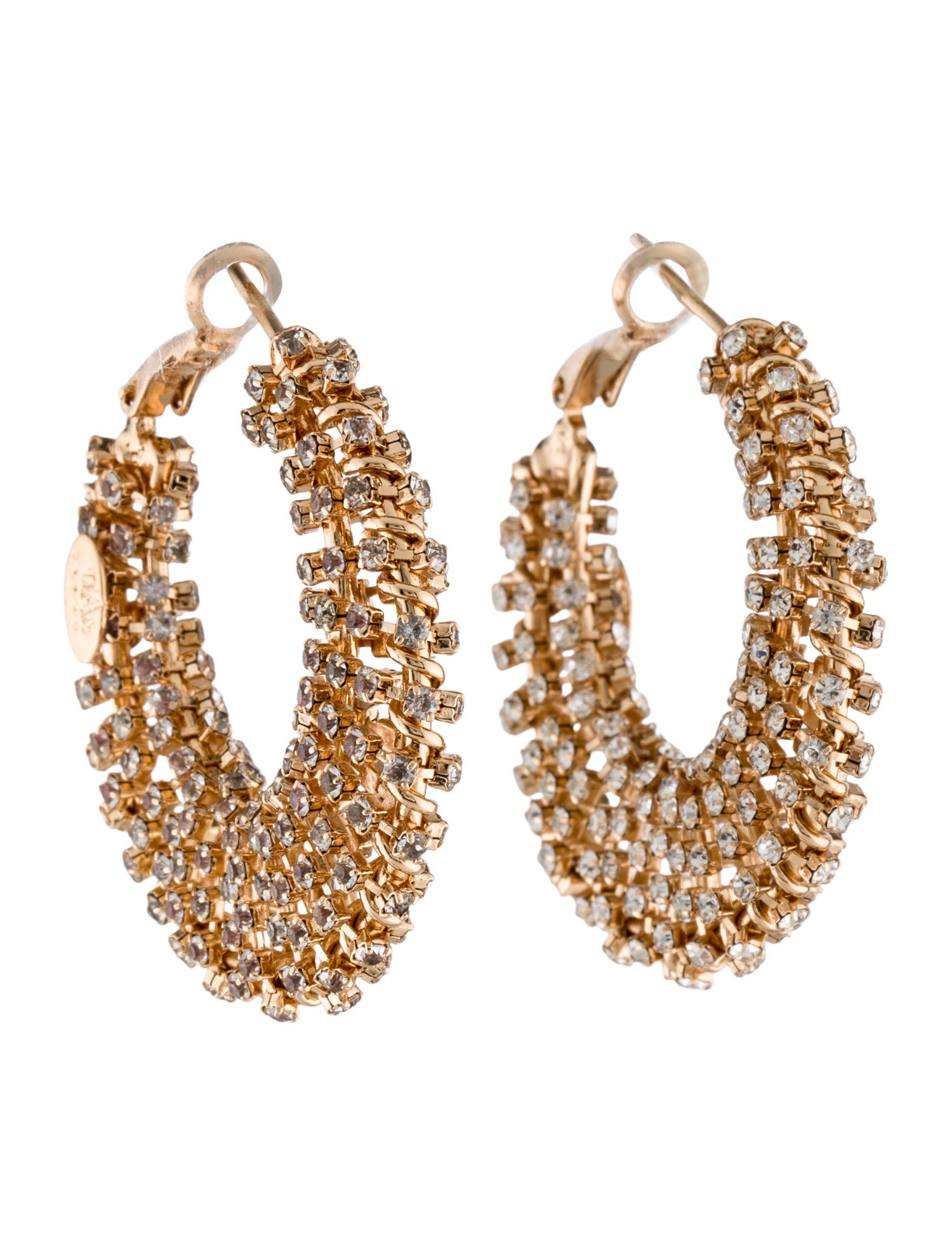 Gas Bijoux Crystal Izzia Hoop Earrings