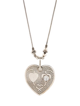 Gas Bijoux Crystal Heart Pendant Necklace