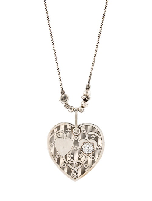 Gas Bijoux Crystal Heart Pendant Necklace