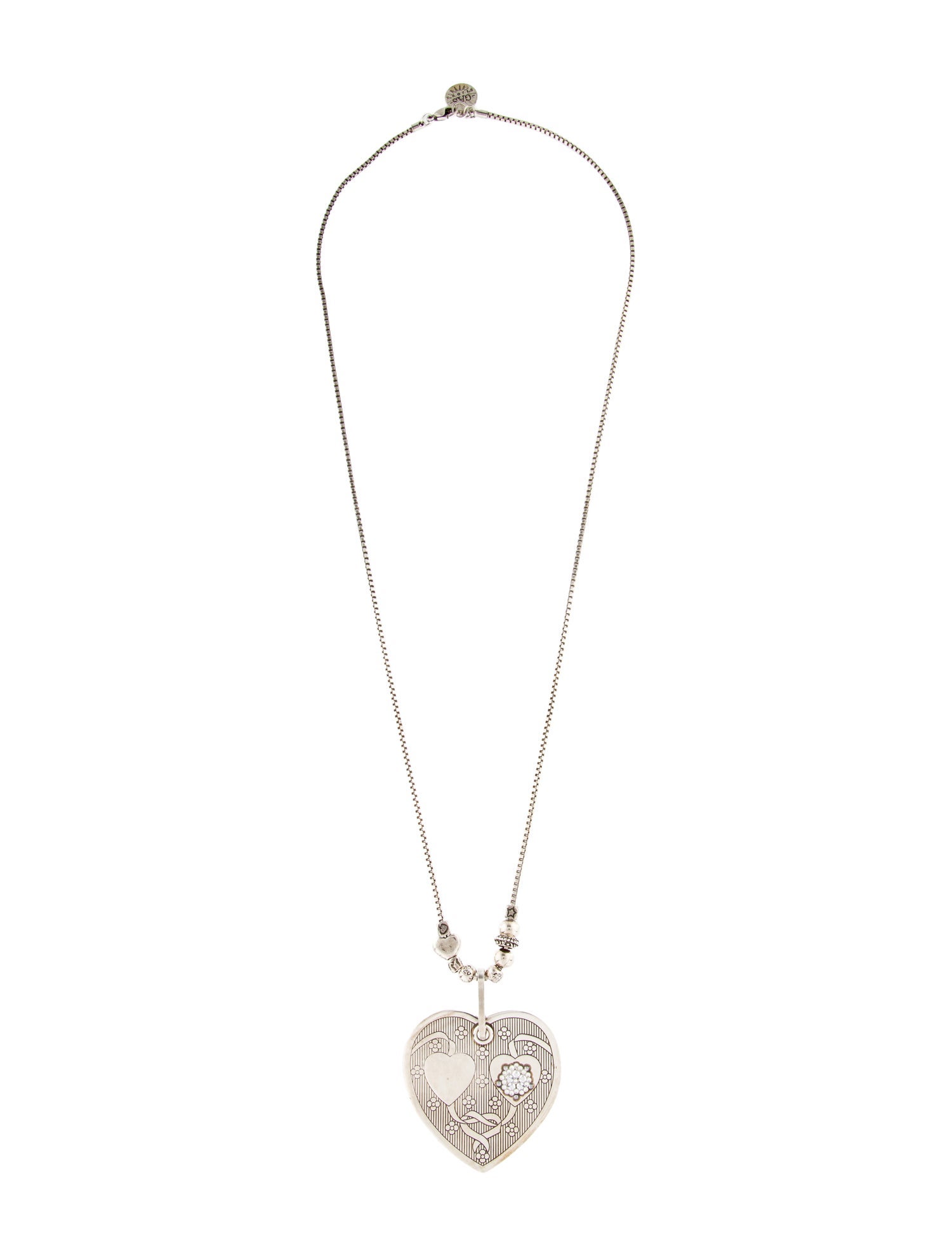 Gas Bijoux Crystal Heart Pendant Necklace