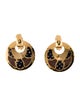 Gas Bijoux Leather Clip On Drop Earrings