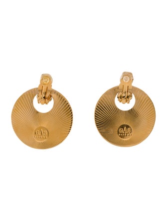 Gas Bijoux Leather Clip On Drop Earrings