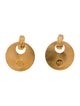 Gas Bijoux Leather Clip On Drop Earrings