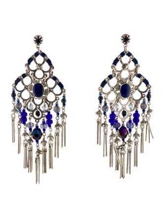 Gas Bijoux Crystal Reine Beaded Chandelier Earrings