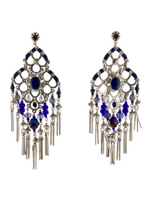 Gas Bijoux Crystal Reine Beaded Chandelier Earrings