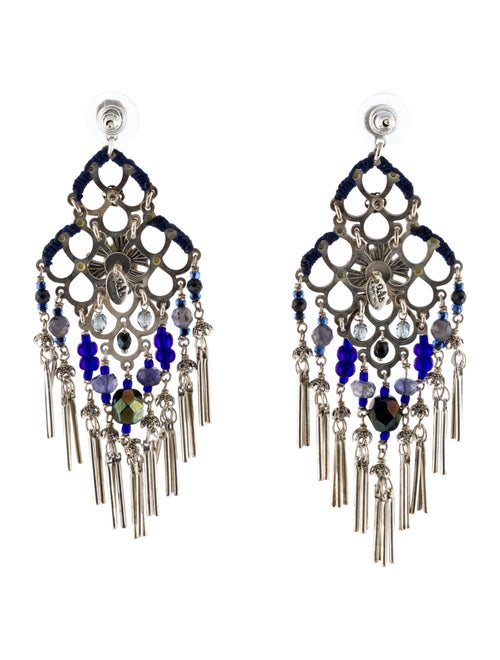 Gas Bijoux Crystal Reine Beaded Chandelier Earrings