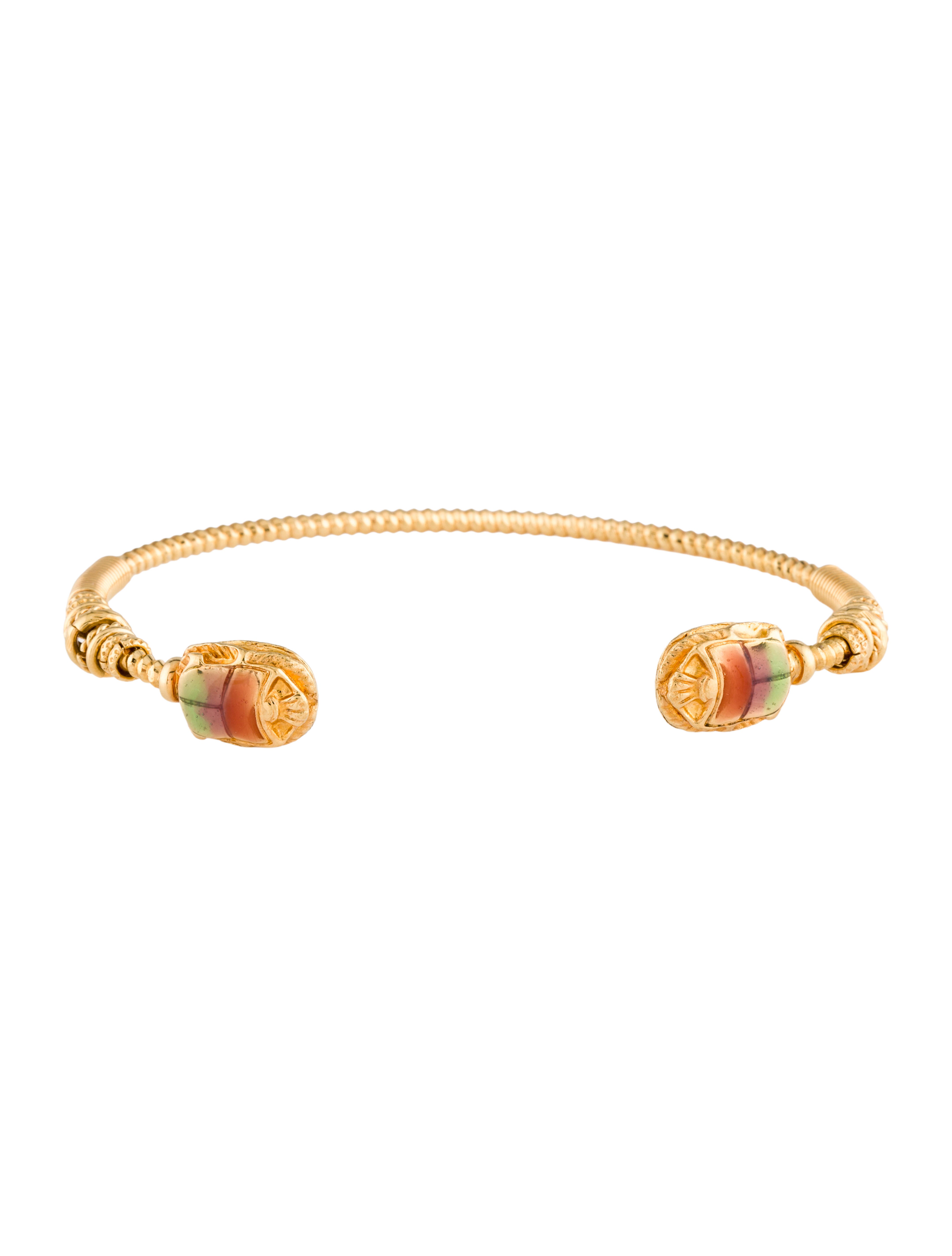 Gas Bijoux Enamel and Bead Cuff Bracelet
