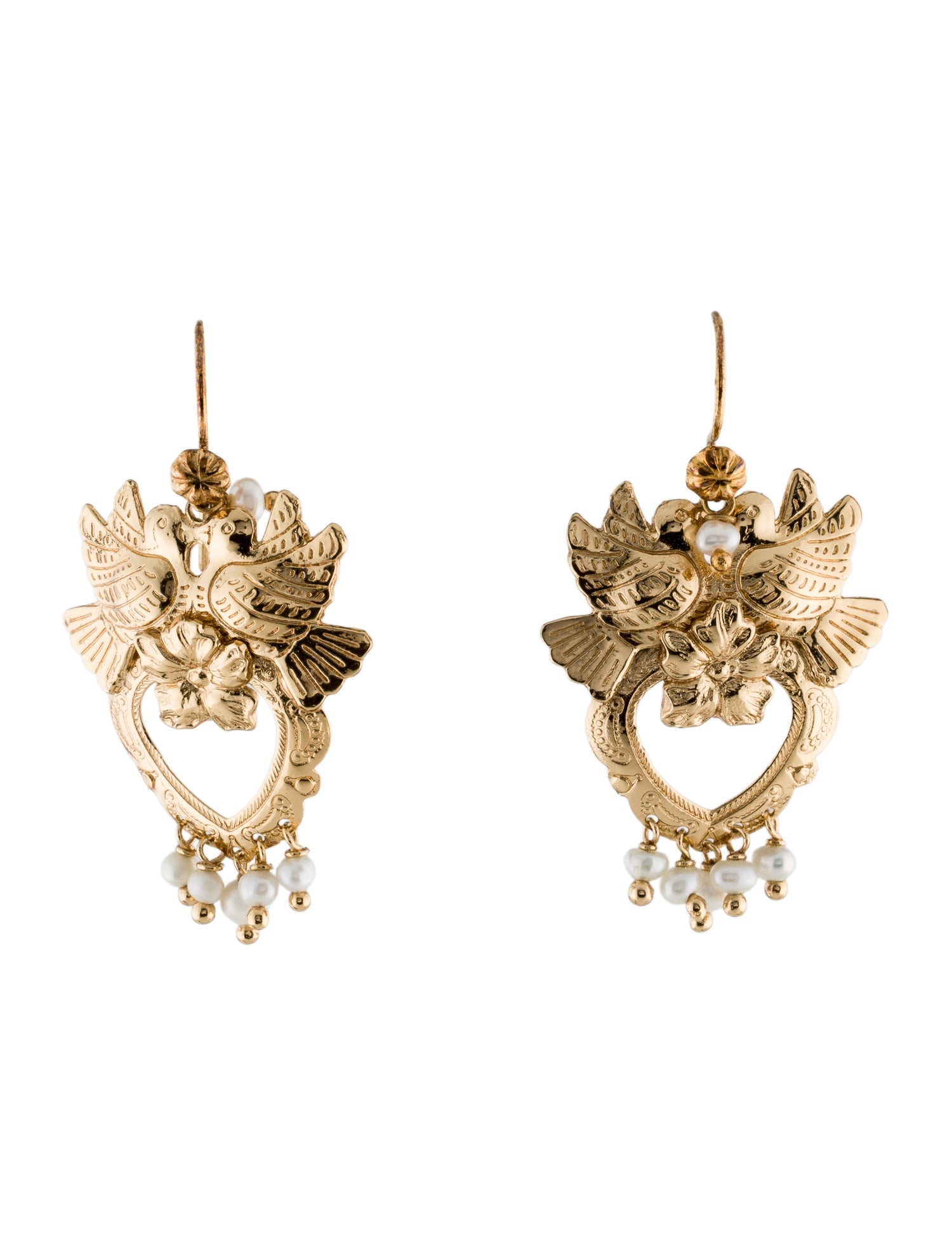 Gas Bijoux Pearl Oaxaca Heart Earrings