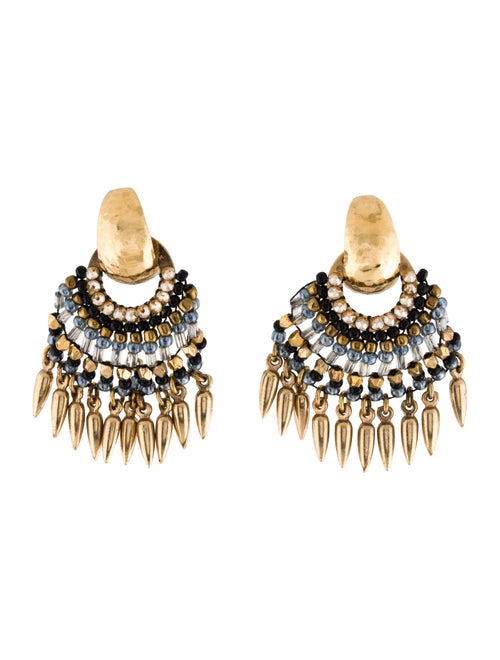 Gas Bijoux Crystal & Bead Drop Earrings