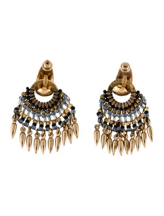 Gas Bijoux Crystal & Bead Drop Earrings