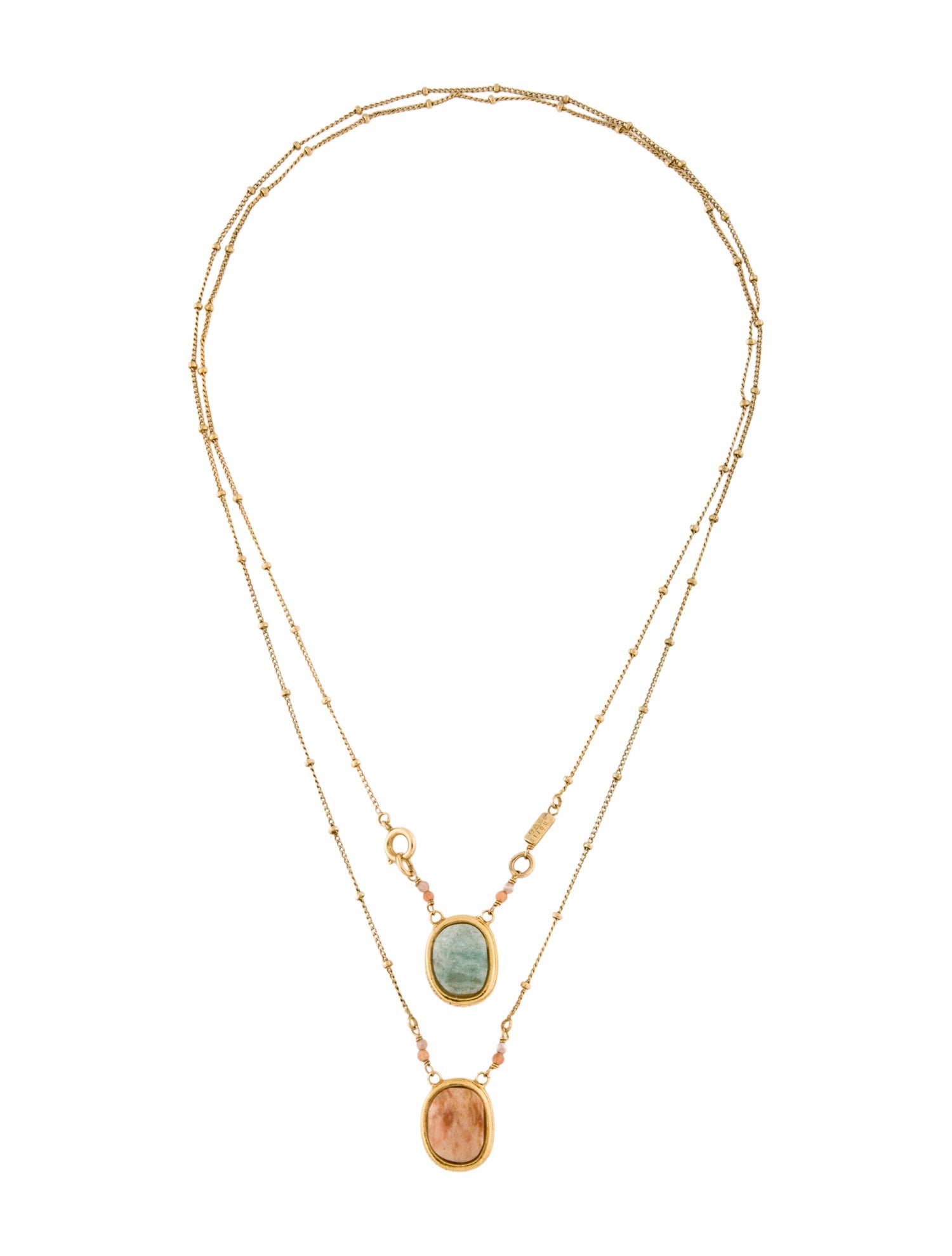 Gas Bijoux Stone & Crystal Pendant Necklace