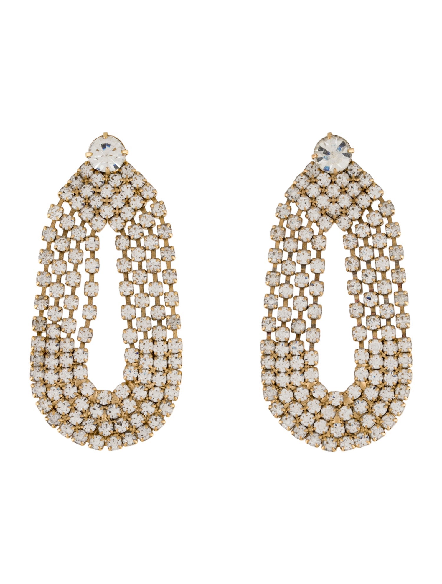 Gas Bijoux Crystal Trevise Hoop Earrings