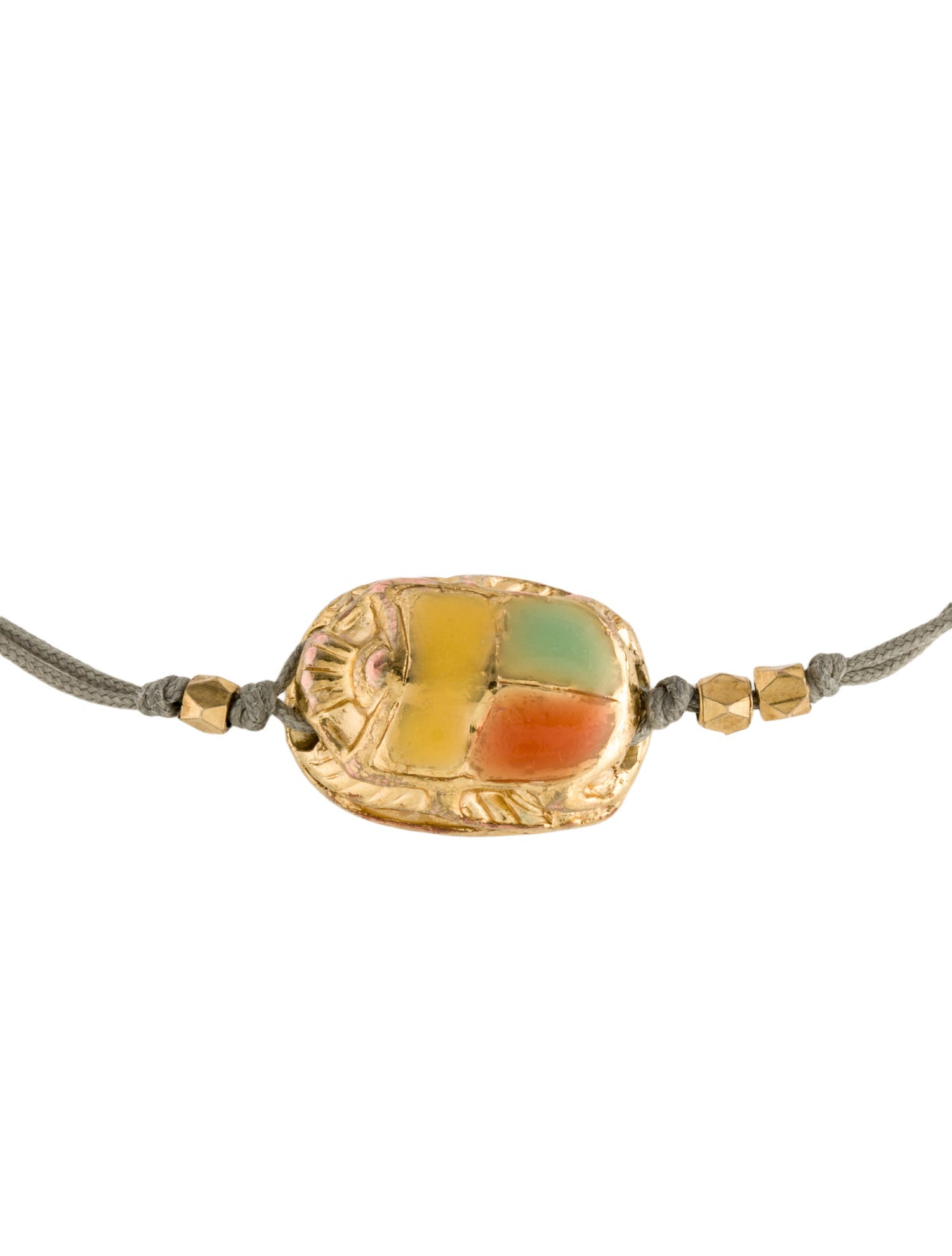 Gas Bijoux Enamel Scaramouche Cord Charm Bracelet