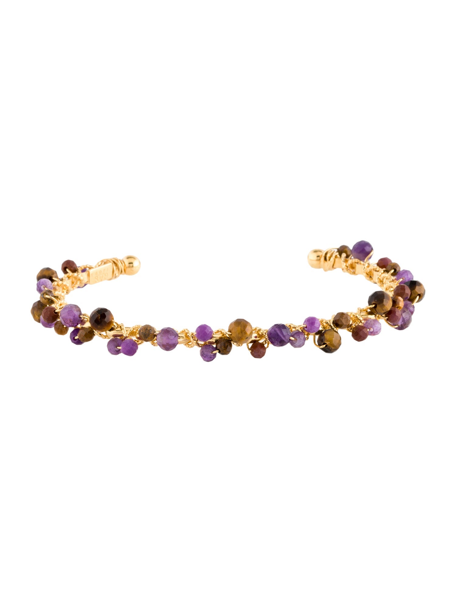 Gas Bijoux Stone Bead Cuff Bracelet