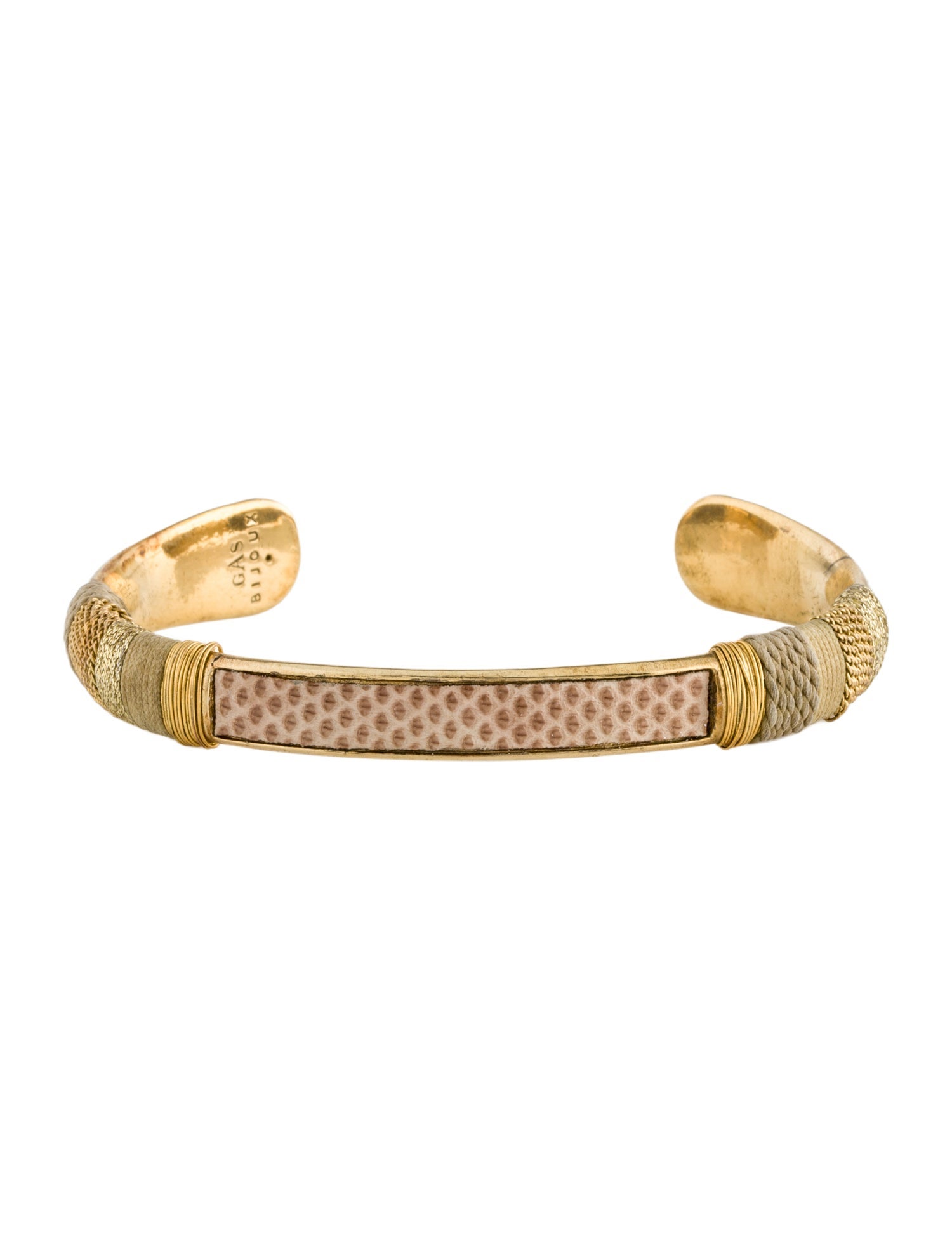 Gas Bijoux Leather & Thread Massai Cuff Bracelet