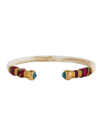 Gas Bijoux Sari Acetate Thread & Glass Bangle