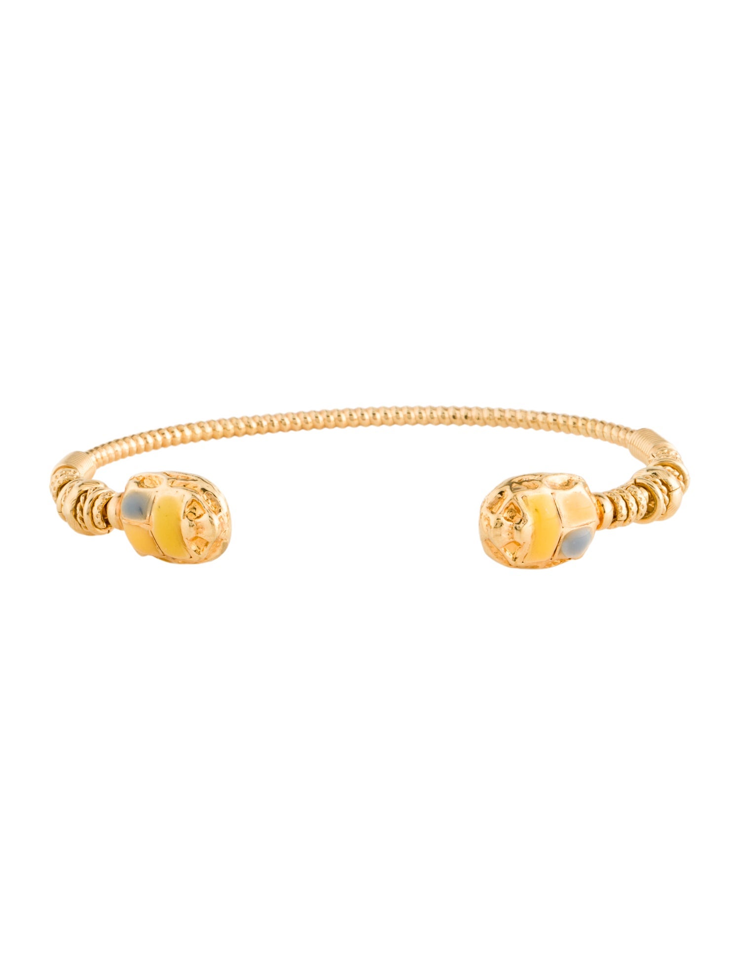 Gas Bijoux Enamel and Bead Cuff Bracelet