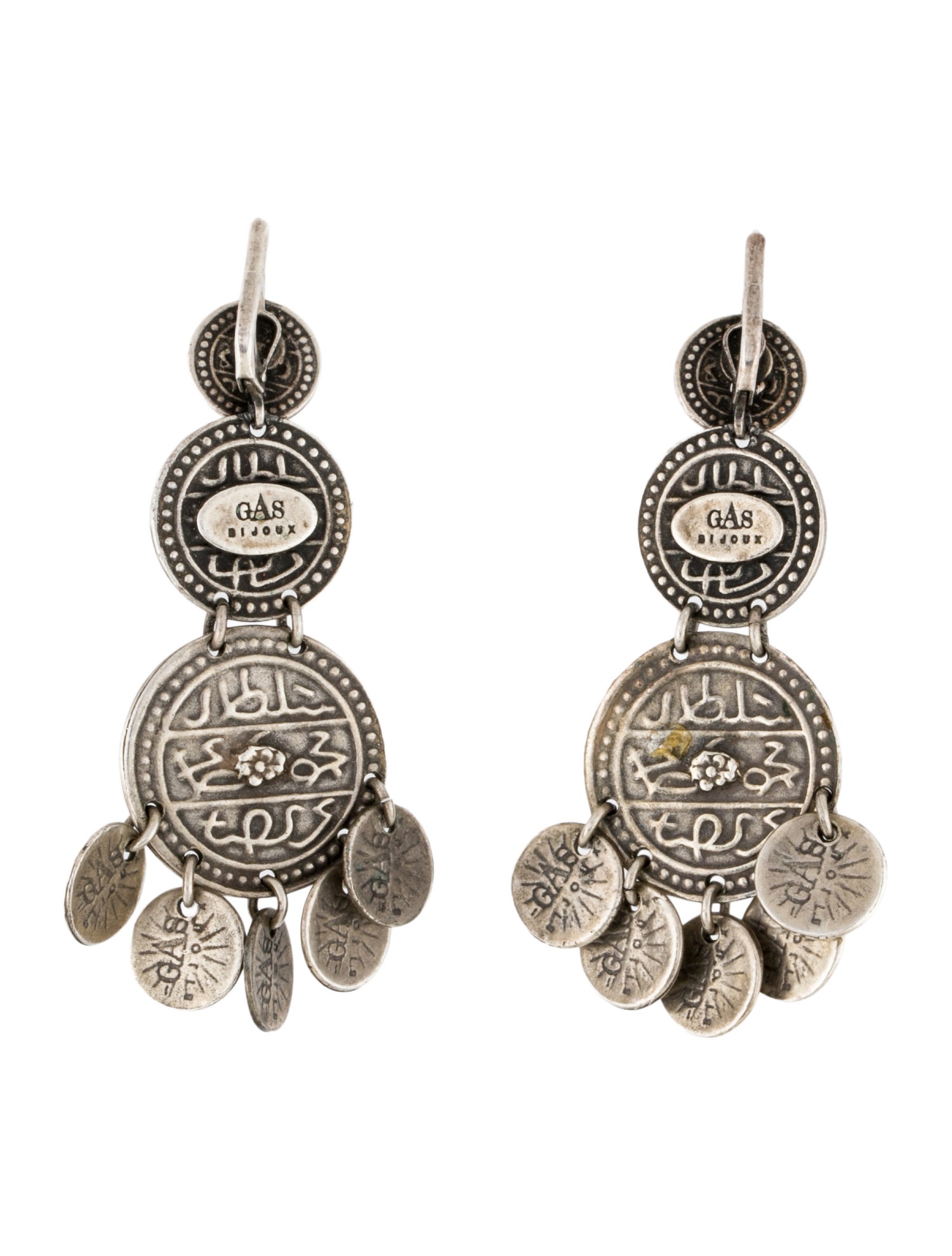Gas Bijoux Enamel & Crystal Chandelier Drop Earrings