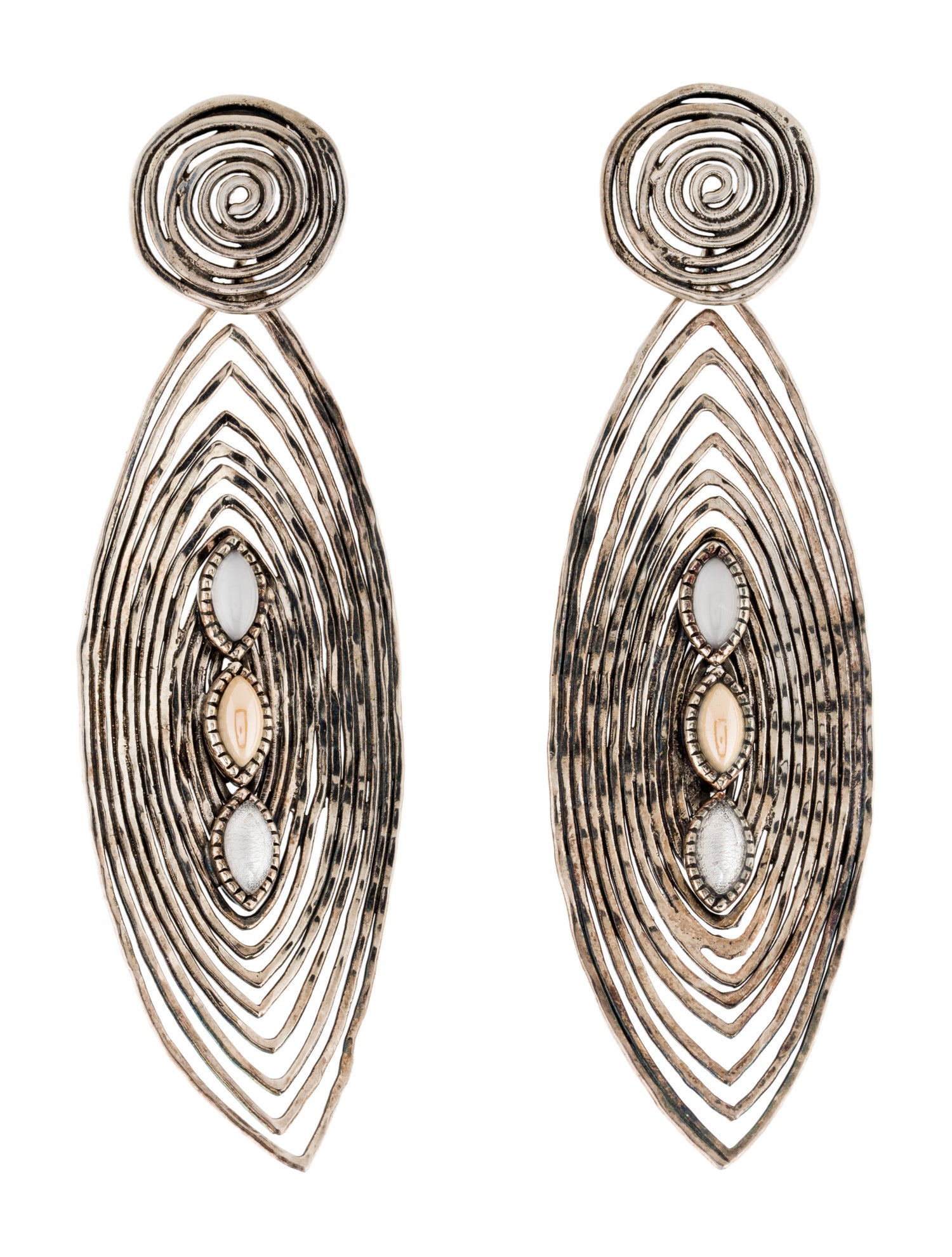 Gas Bijoux Resin Long Wave Drop Earrings