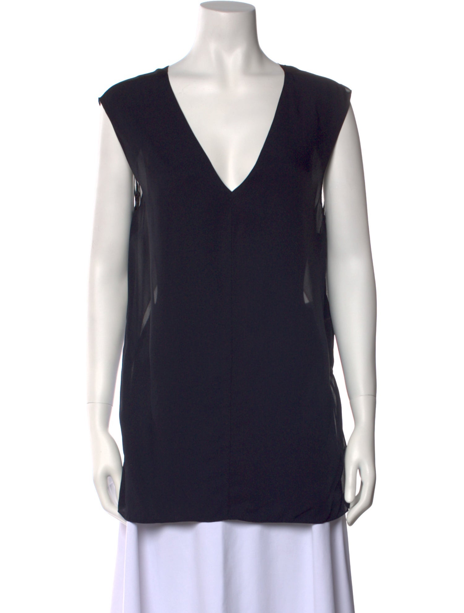 Gauchere V-Neck Sleeveless Tunic