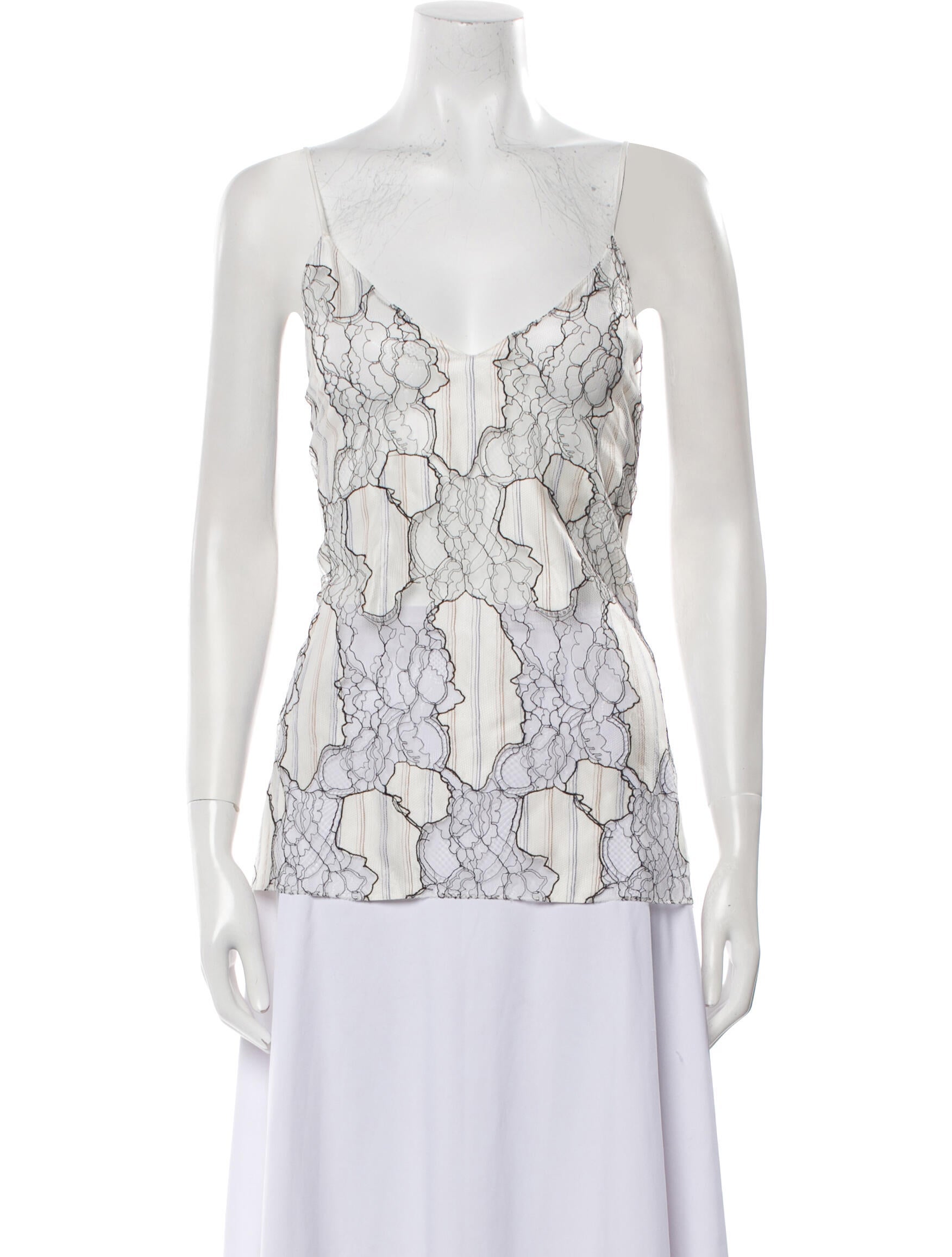 Gauchere Silk Lace Pattern Top