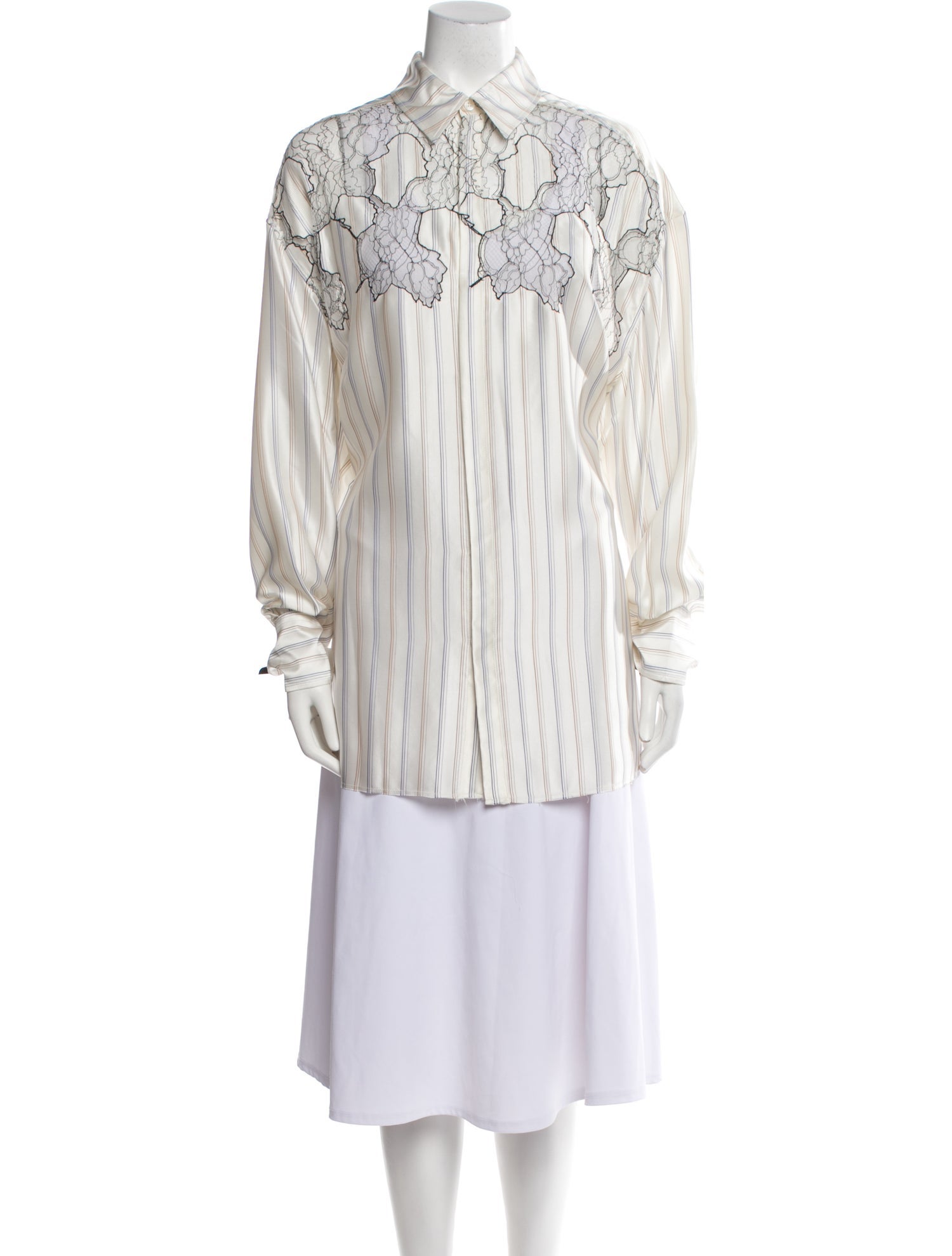 Gauchere Silk Striped Tunic