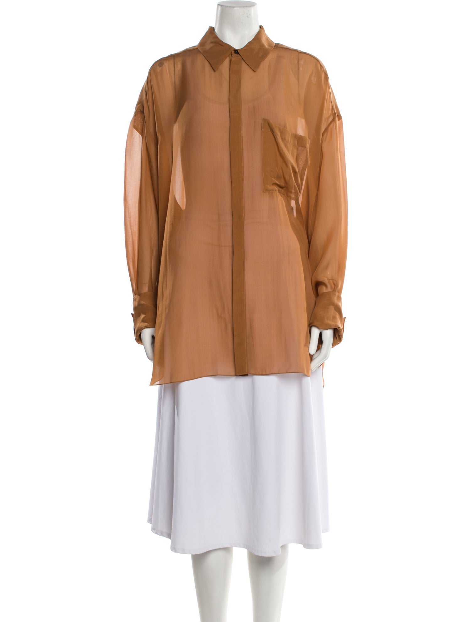 Gauchere Silk Long Sleeve Tunic w/ Tags