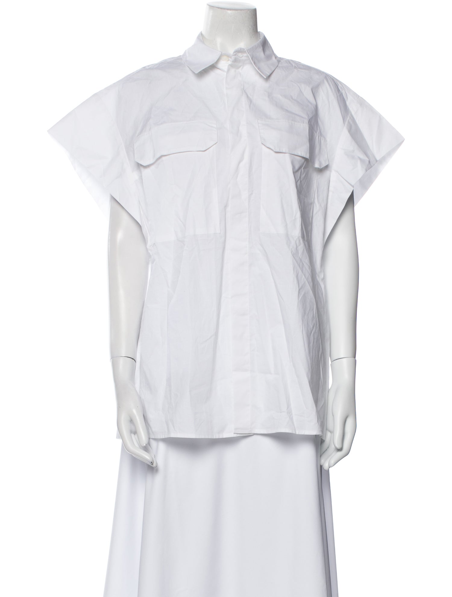 Gauchere Short Sleeve Button-Up Top w/ Tags