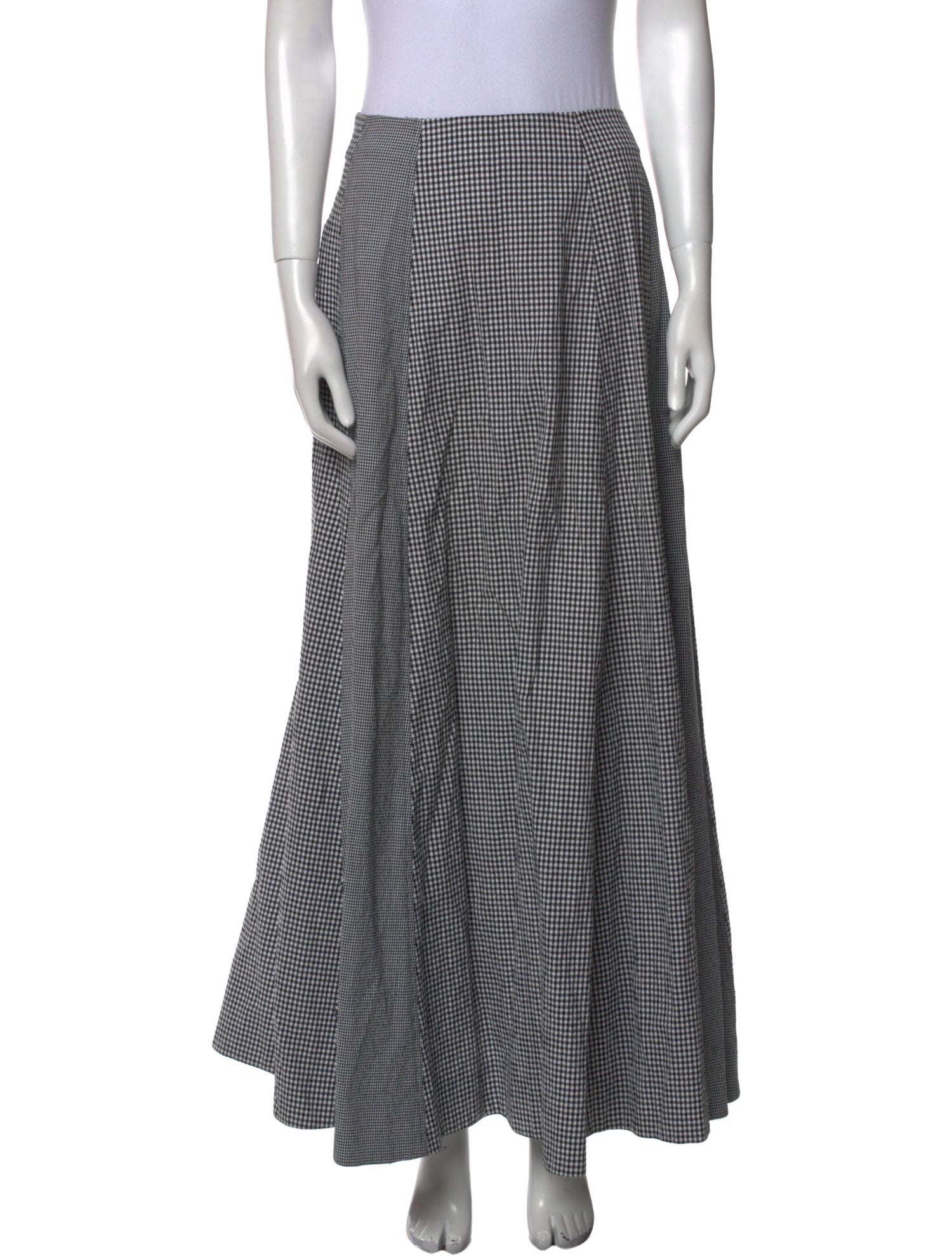 Gauchere Plaid Print Long Skirt