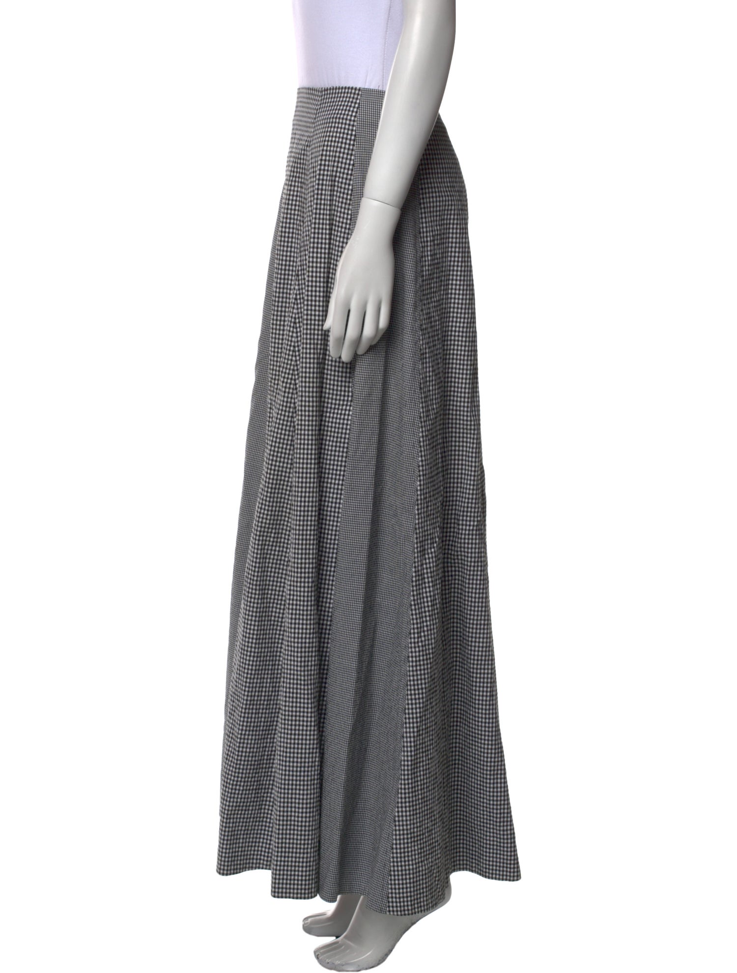 Gauchere Plaid Print Long Skirt