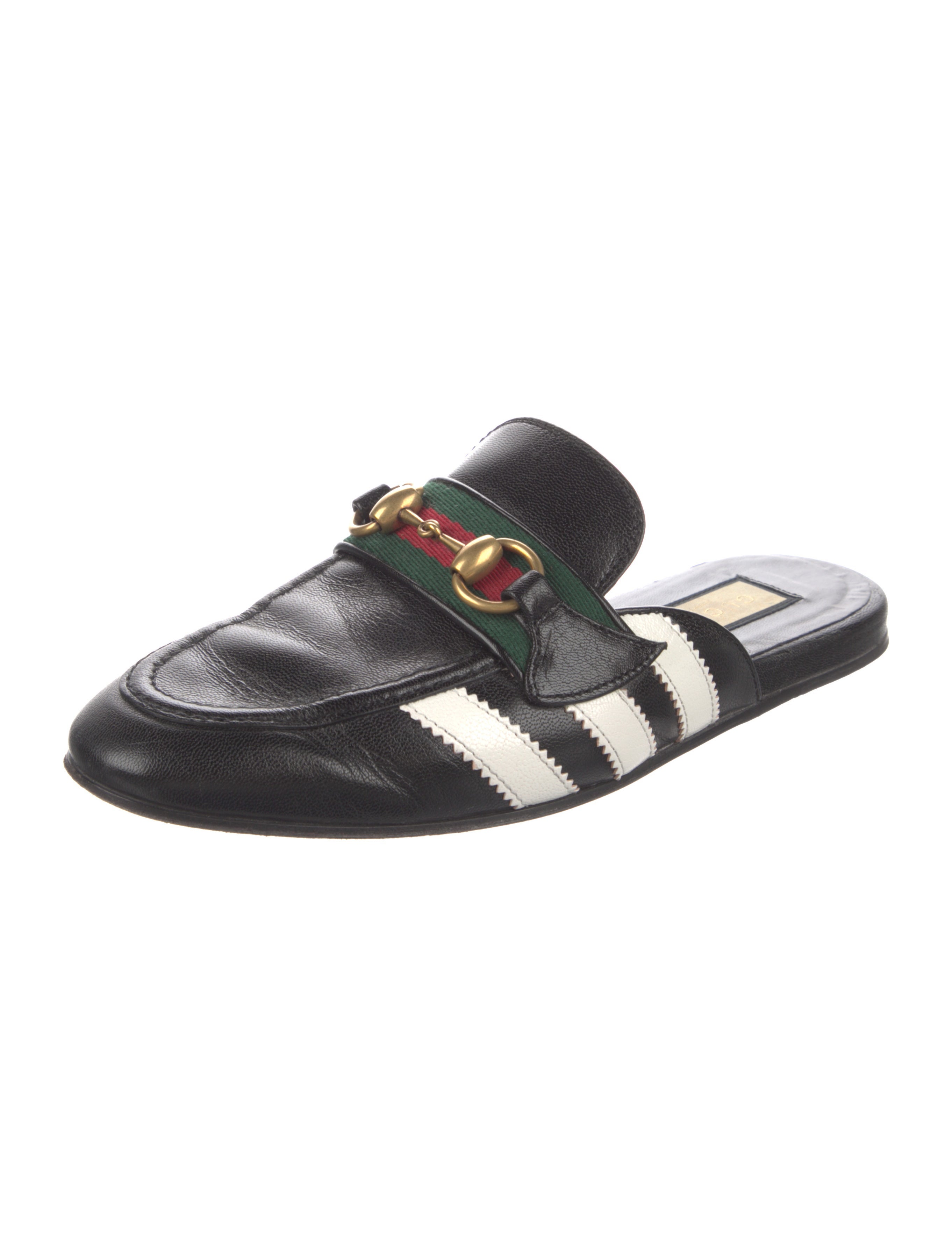 GUCCI ブラック ミュール 36½ Gucci x Adidas Gucci x adidas 2022 Horsebit Accent Mules - Black