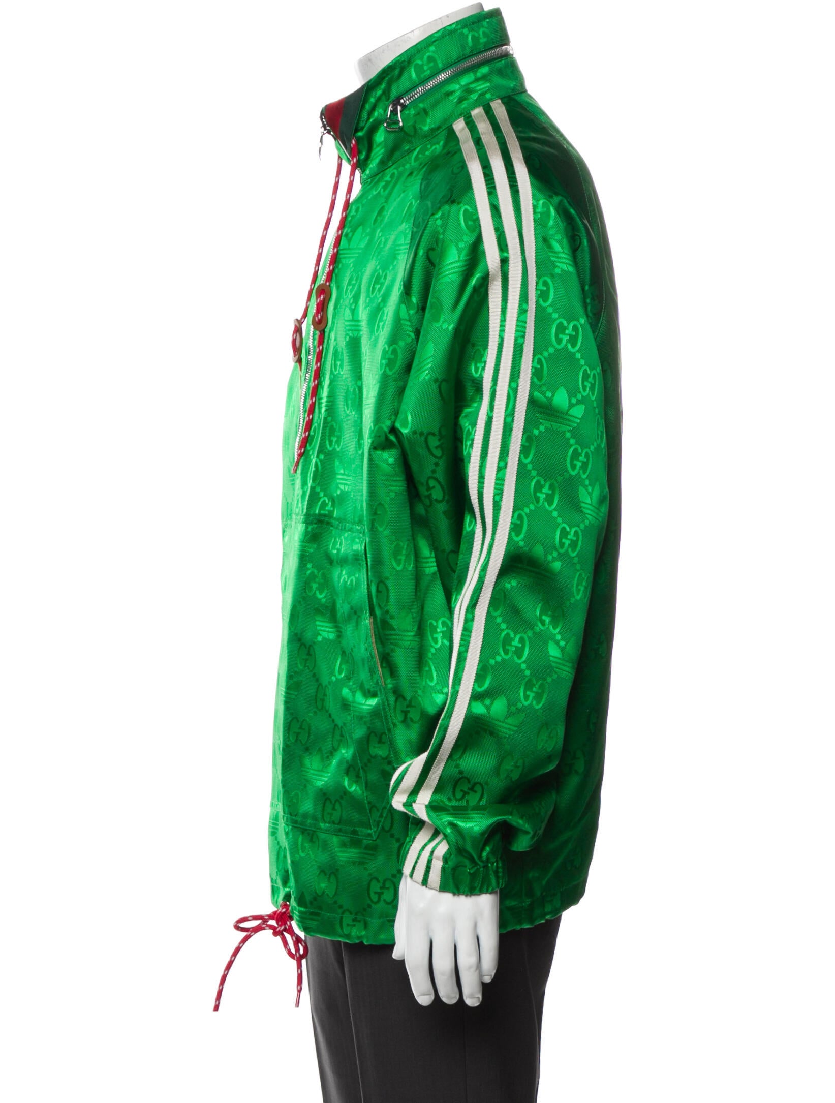 Gucci x Adidas 2022 Macro GG Jacket Windbreaker w/ Tags - Green
