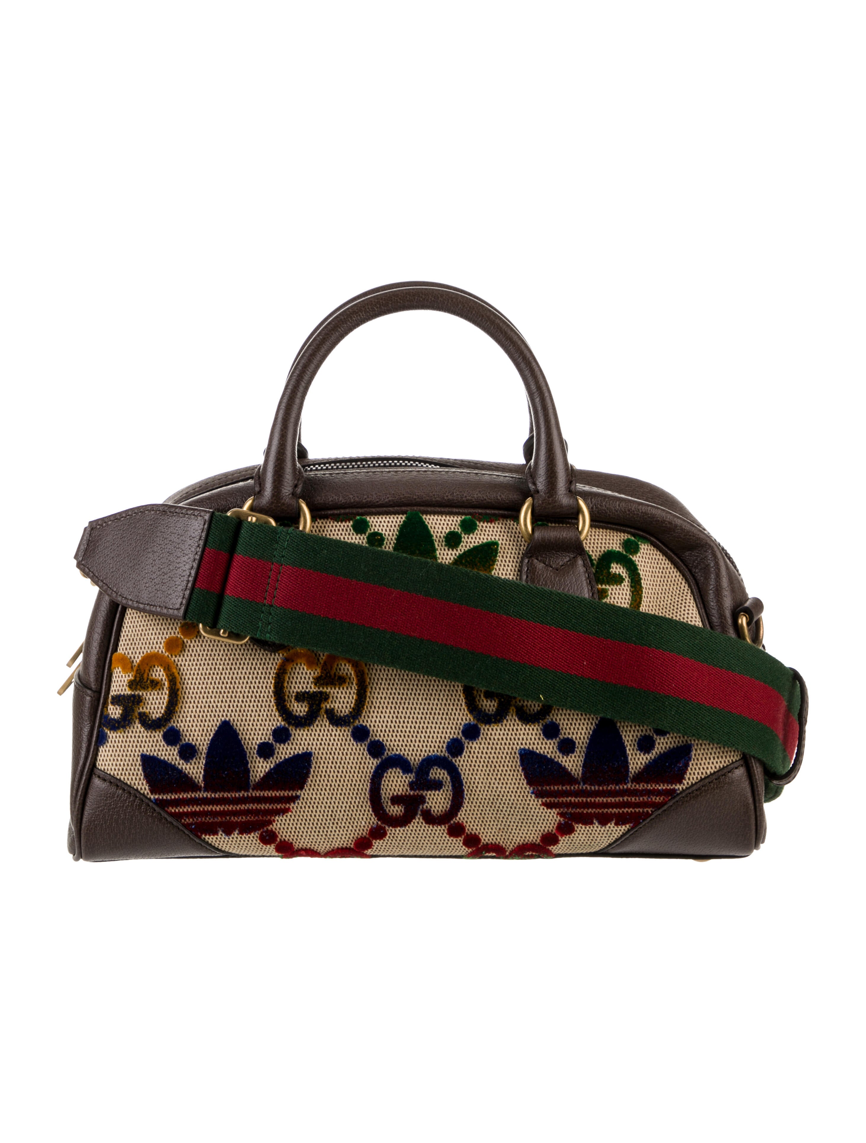 Gucci x Adidas Medium Bowler Bag Brown Shoulder Bags, Handbags