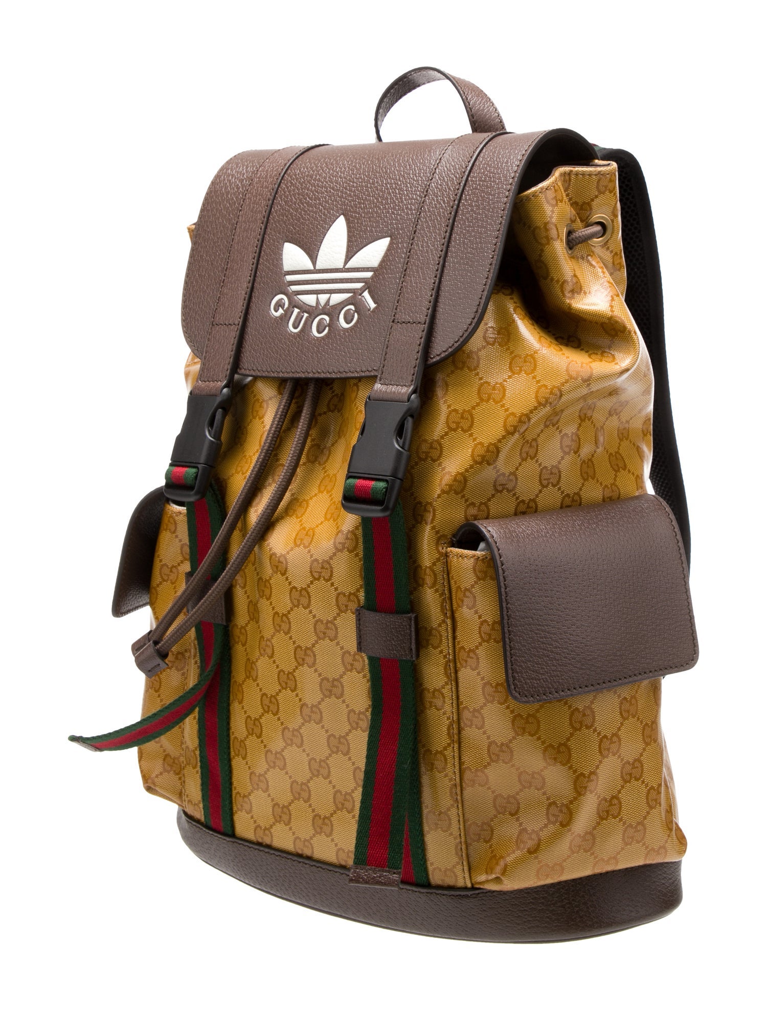 Gucci x Adidas GG Crystal Web Double Buckle Backpack