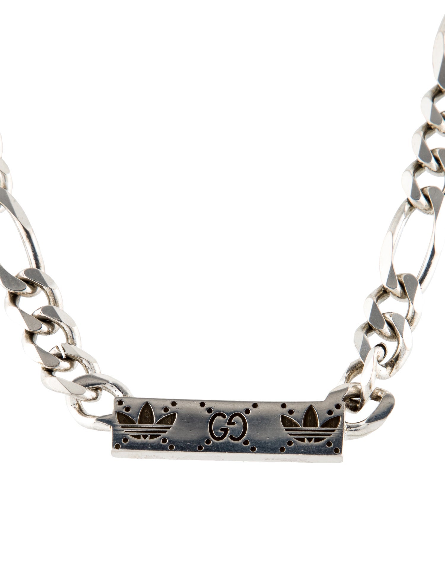 【Gucci x Adidas】Gourmette Chain Necklace Sterling Silver Gucci x adidas Gourmette Chain Necklace Silver - SS22 - US