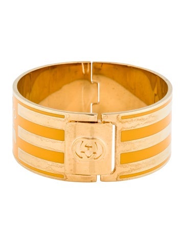 Gucci x Adidas Bangle Enamel Hinged Bracelet L