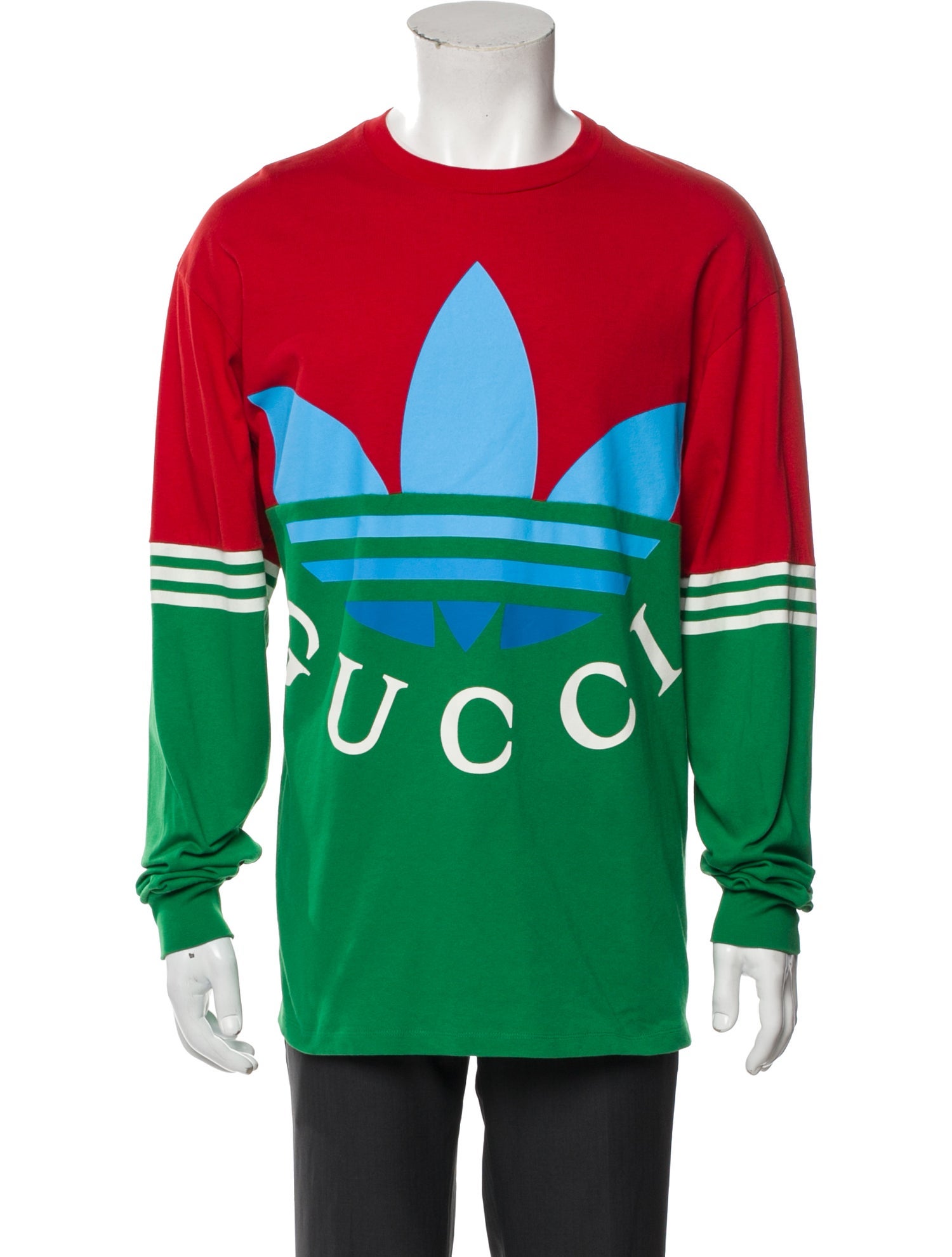 Gucci x Adidas Interlocking G Logo Crew Neck T-Shirt - Green T-Shirts ...