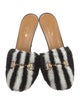 Gucci x Adidas Horsebit Accent Faux Fur Mules