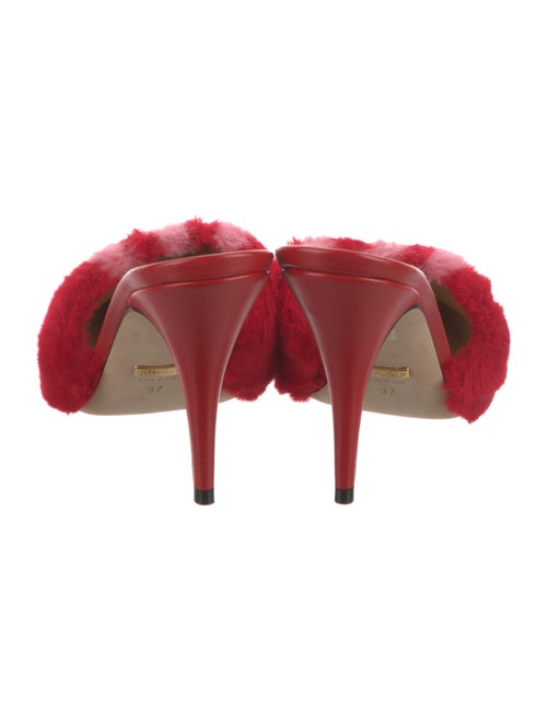 Gucci x Adidas Horsebit Accent Faux Fur Mules