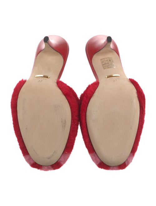 Gucci x Adidas Horsebit Accent Faux Fur Mules