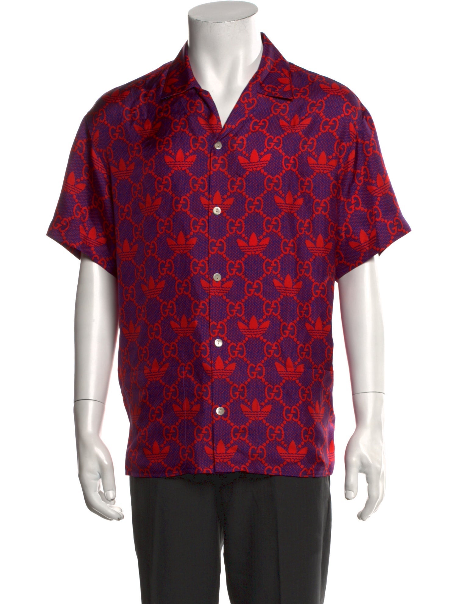 Gucci x Adidas Printed Short Sleeve Shirt