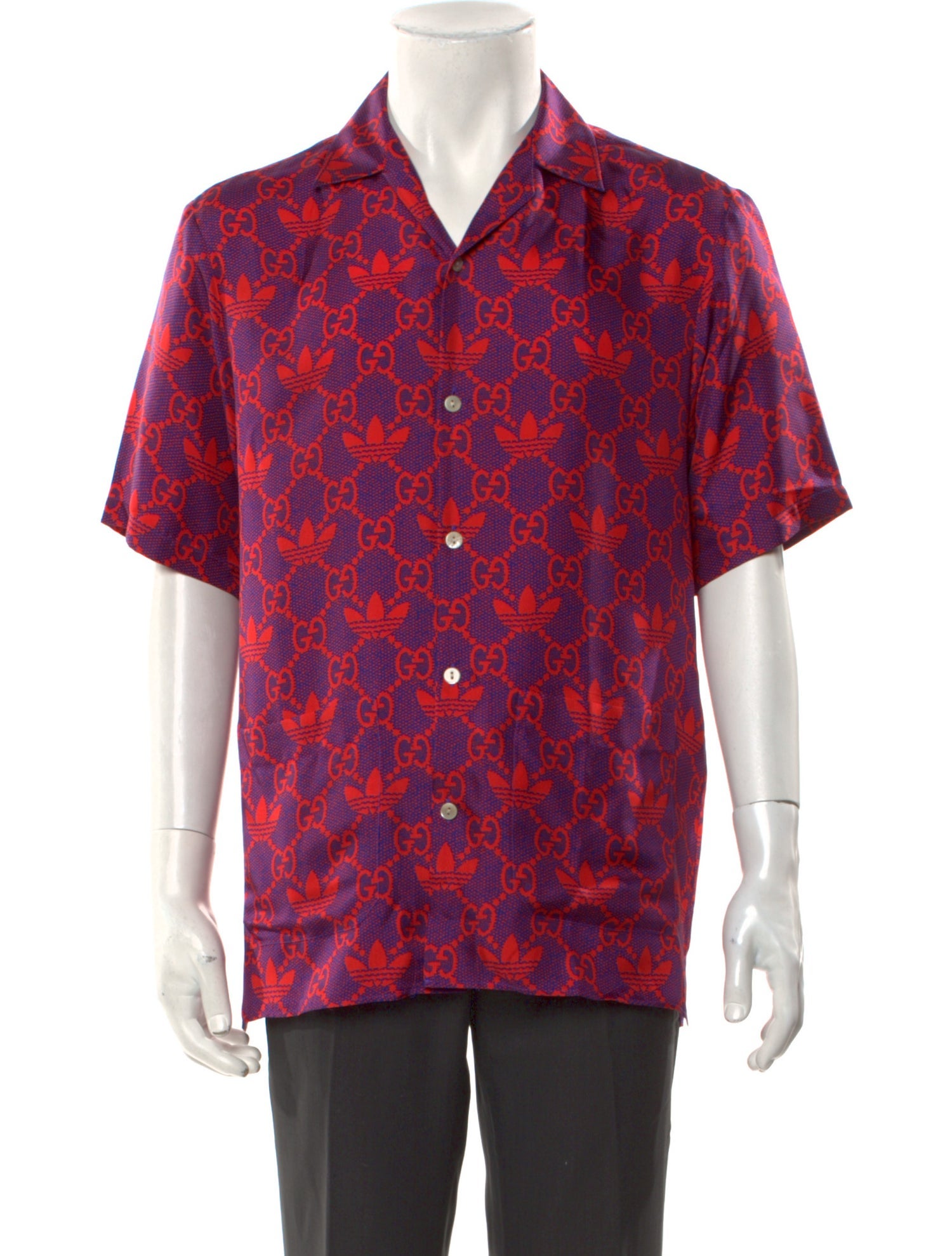 Gucci x Adidas Silk Printed Shirt