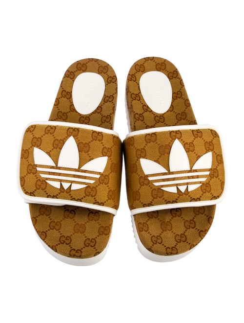 Gucci x Adidas GG Supreme T.Original GG Canvas Slides