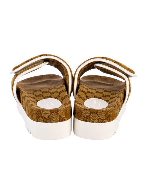 Gucci x Adidas GG Supreme T.Original GG Canvas Slides