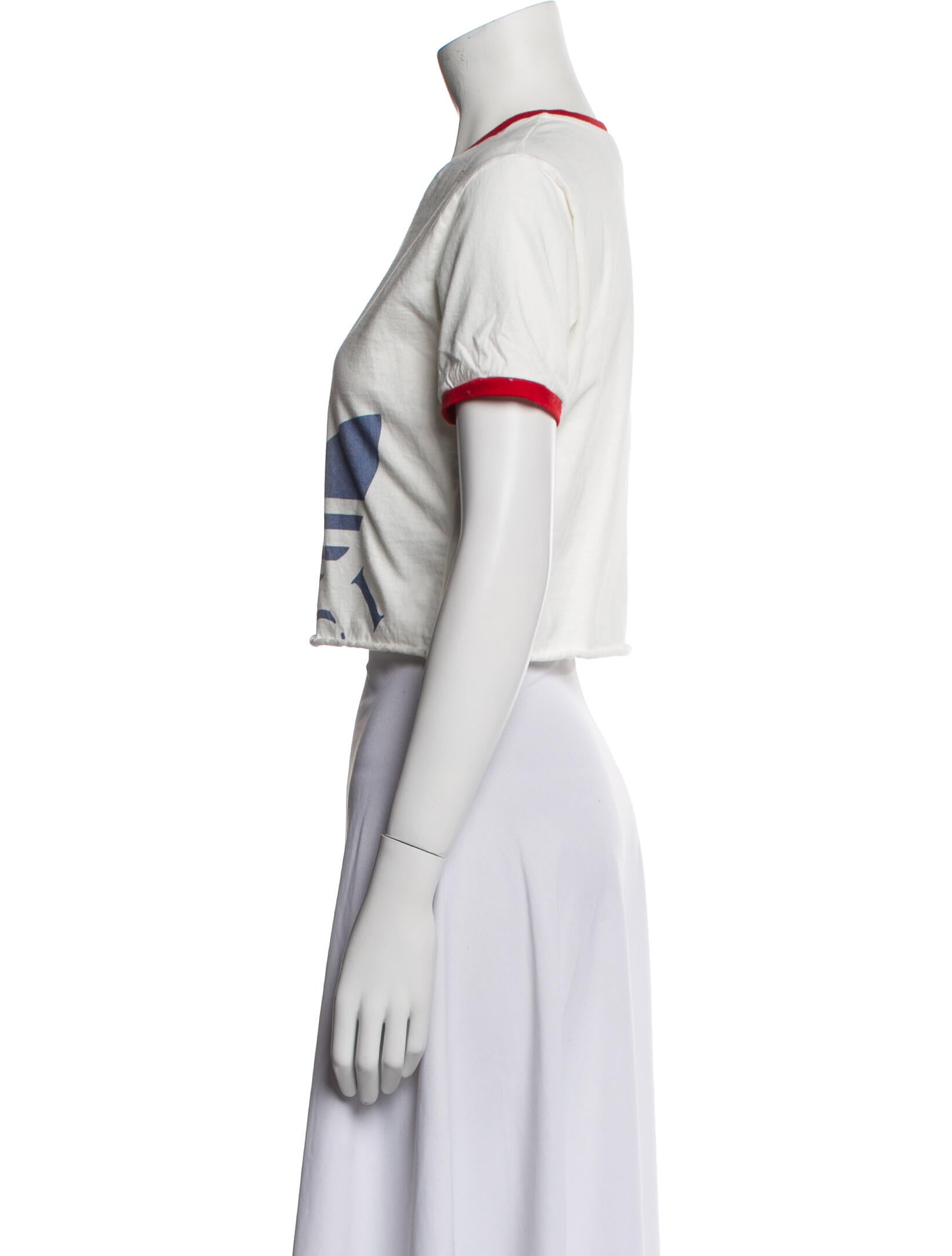 Gucci x Adidas Graphic Print V-Neck Crop Top